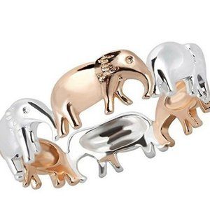 Lucky Elephant 🐘 925 Silver Two Tone ring 6